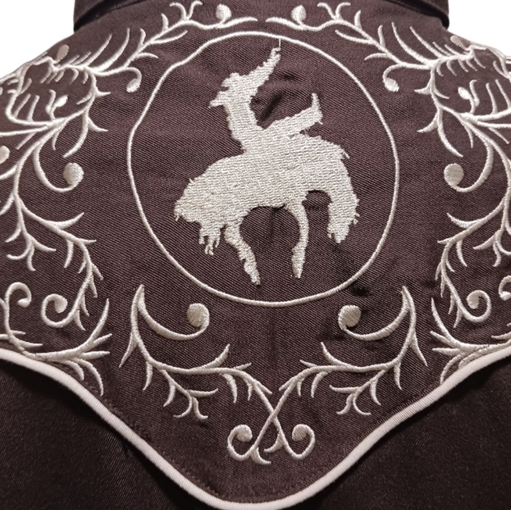 Vintage Roper Bucking Bronco Western Shirt Pearl Snap - Picture 7 of 11